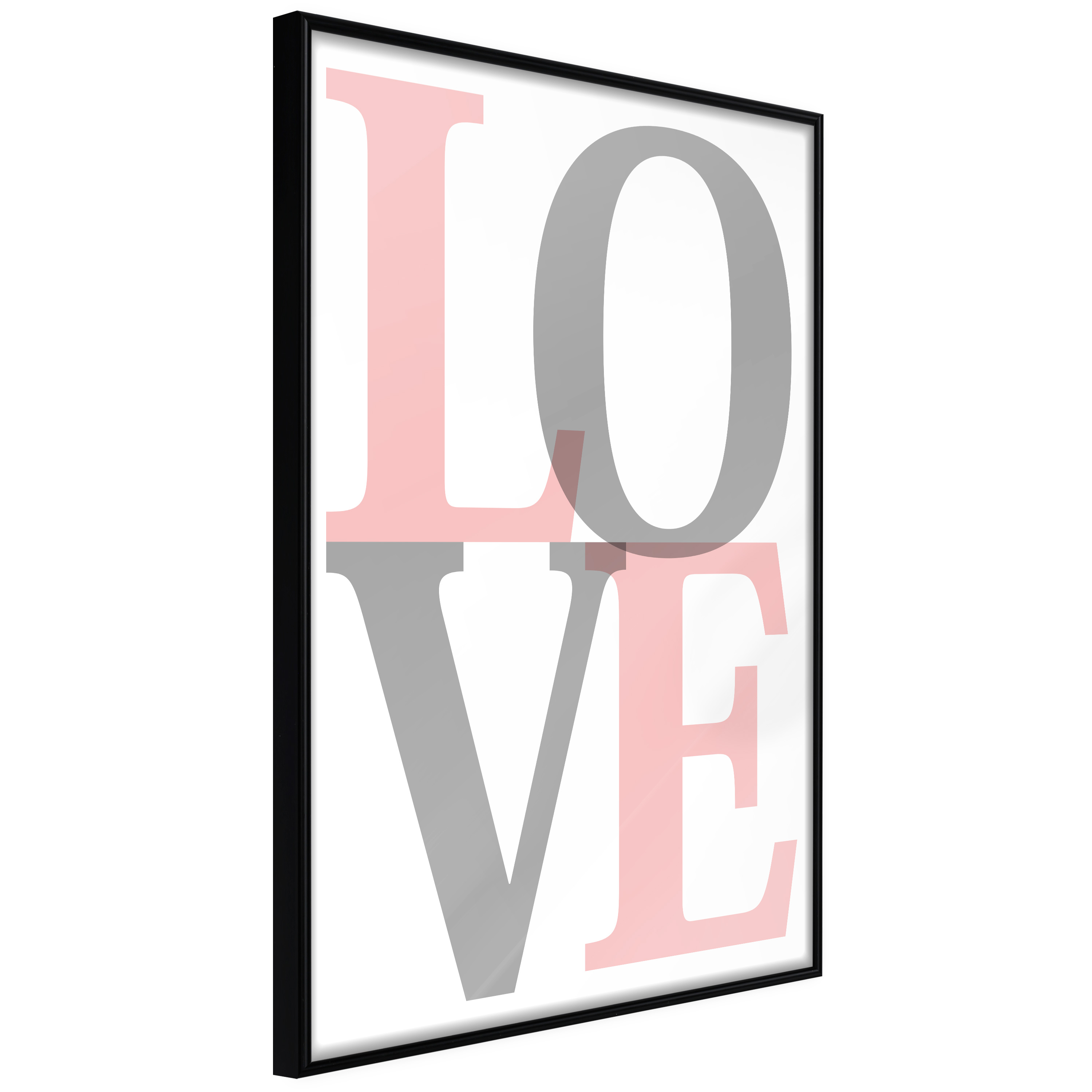 Poster - Grey-Pink Love - 40x60