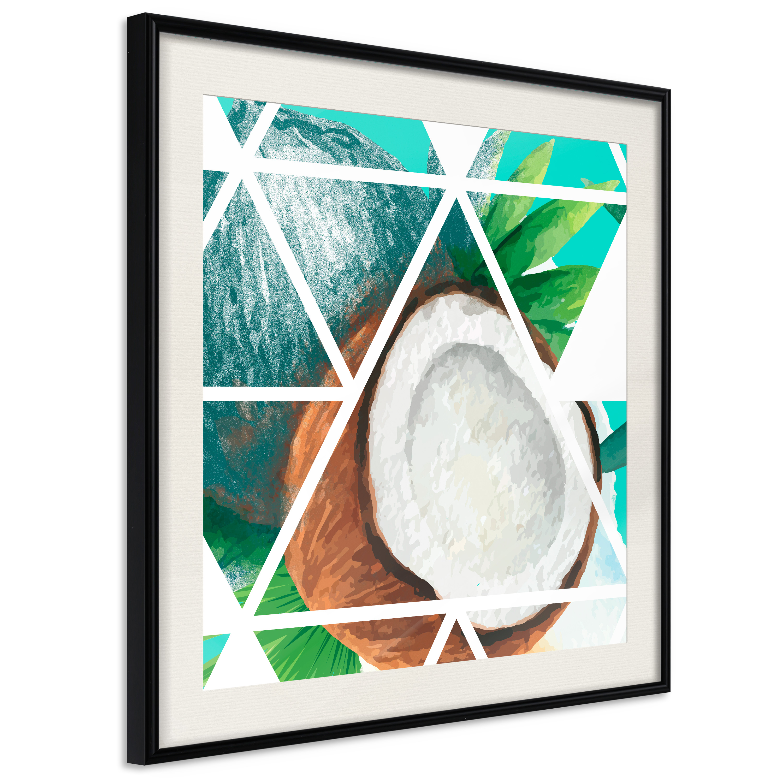 Poster - Tropical Mosaic with Coconut (Square) - 20x20