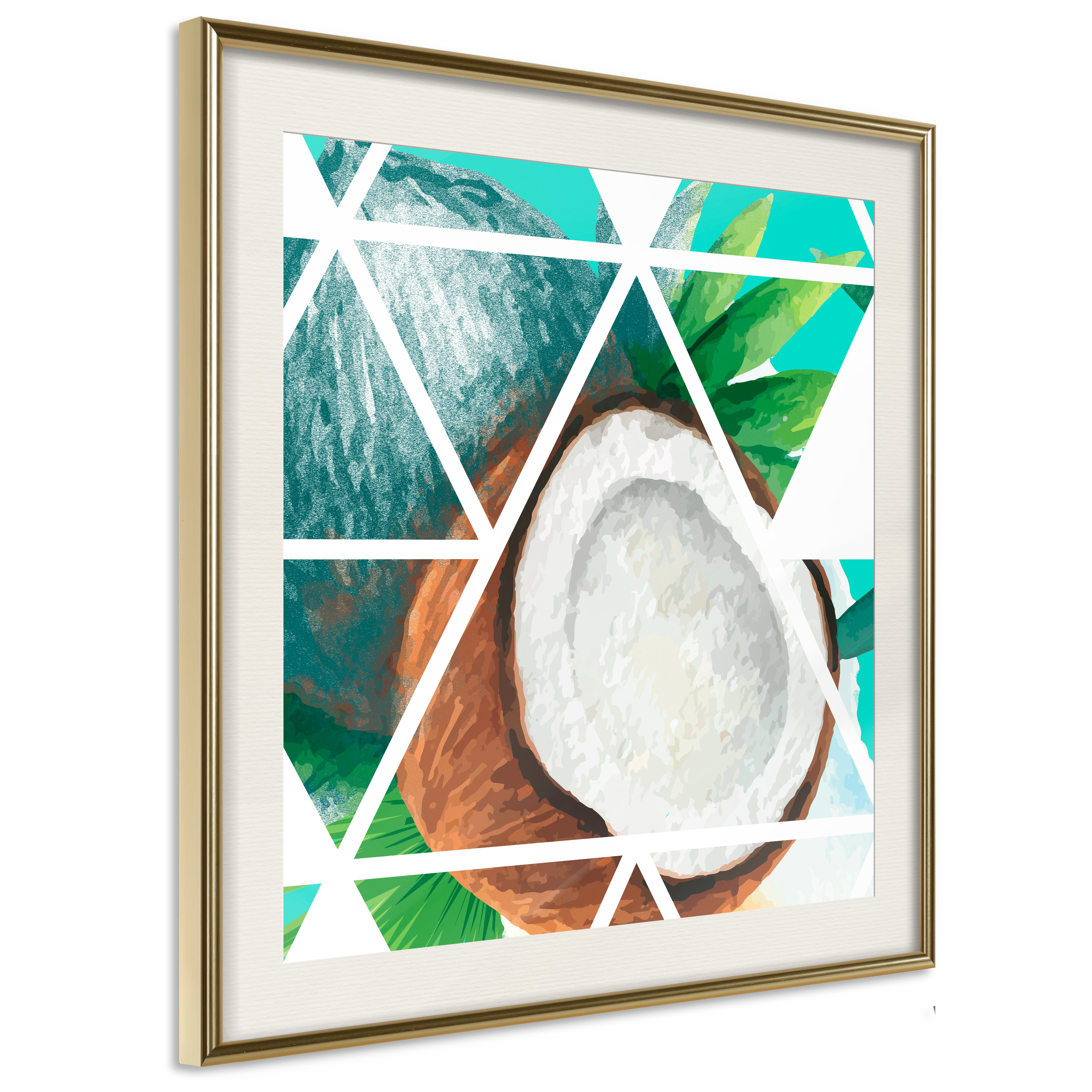 Poster - Tropical Mosaic with Coconut (Square) - 20x20