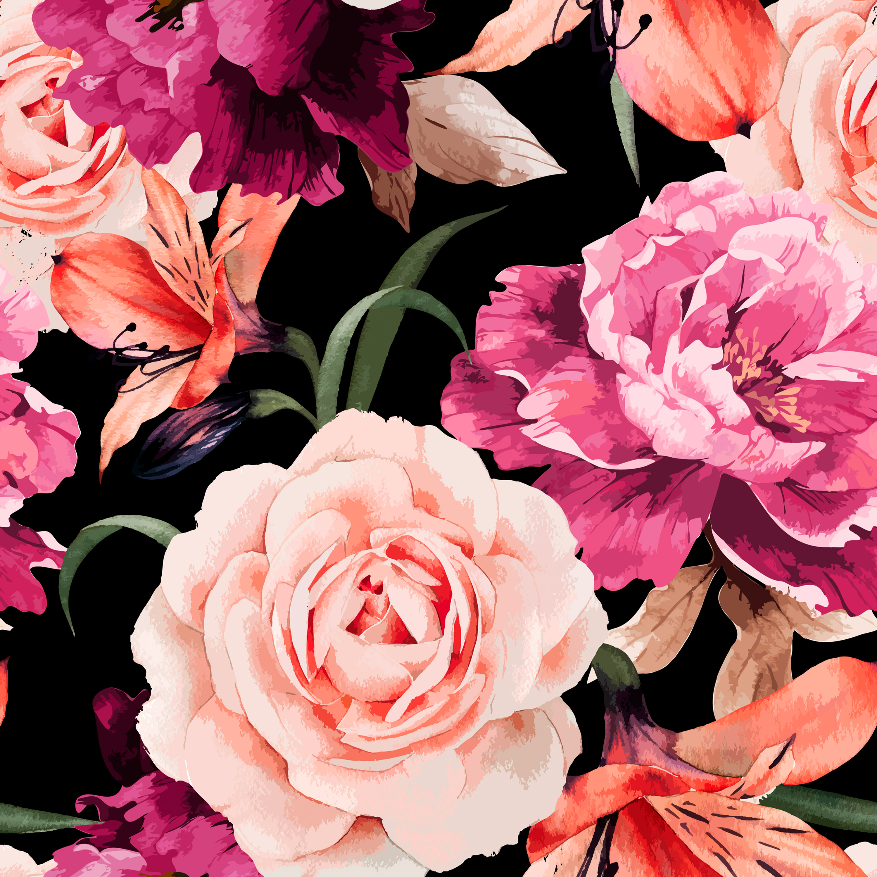 Wallpaper 3D Peel and Stick Self-Adhesive Wall Mural Floral b-B-0393-j