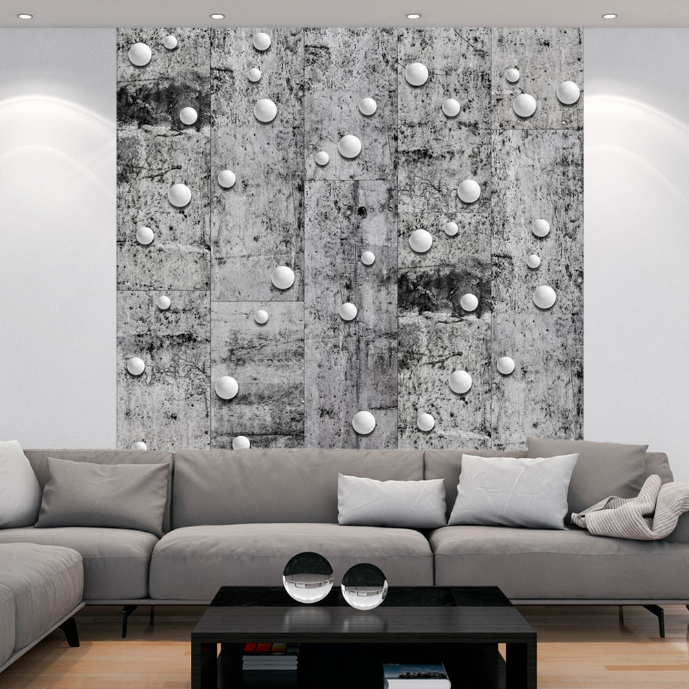 Wallpaper - Pearls on Concrete - 50x1000