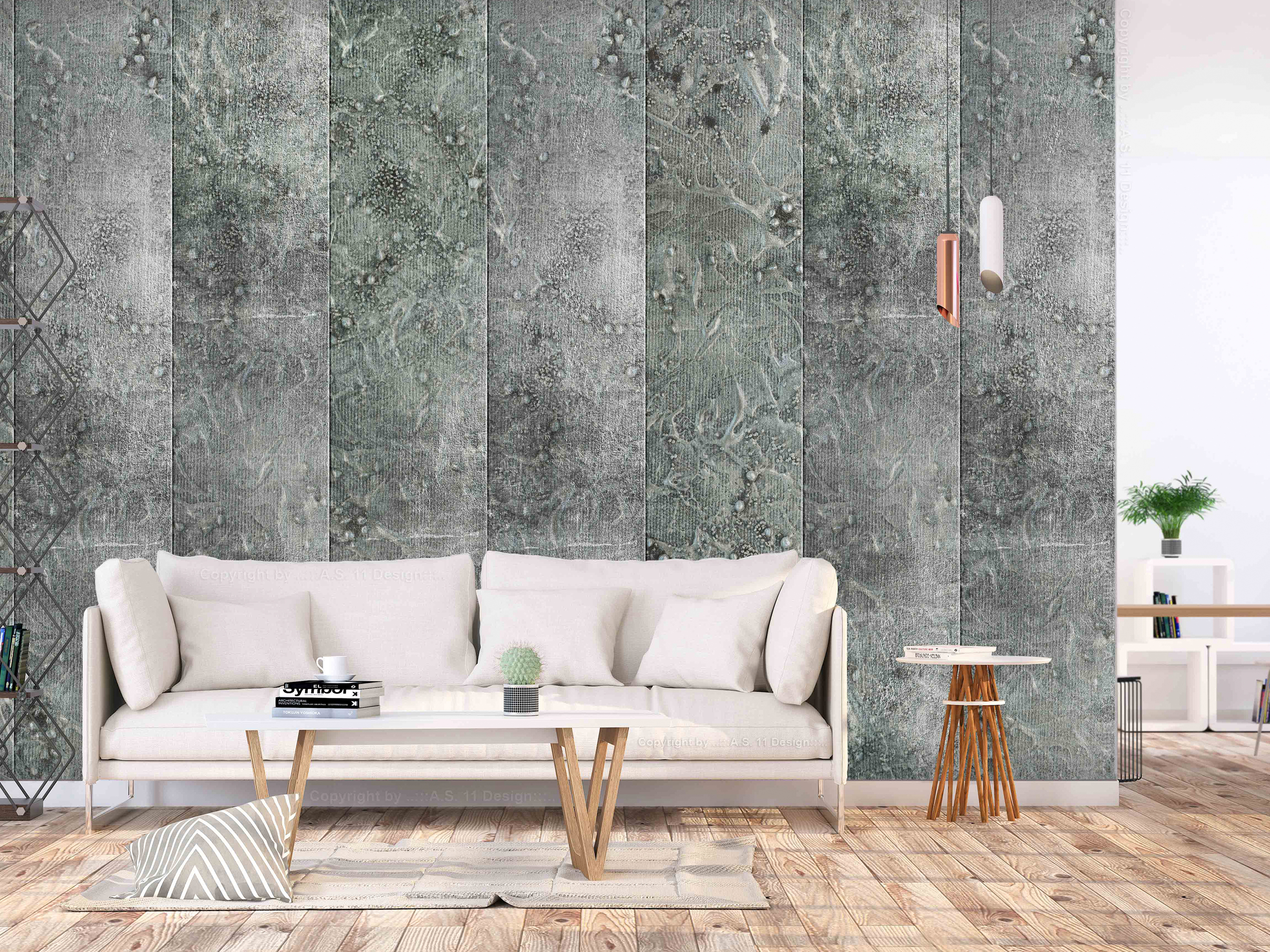 PURO Wallpaper 3D Peel and Stick SelfAdhesive Wall Mural Concrete fC