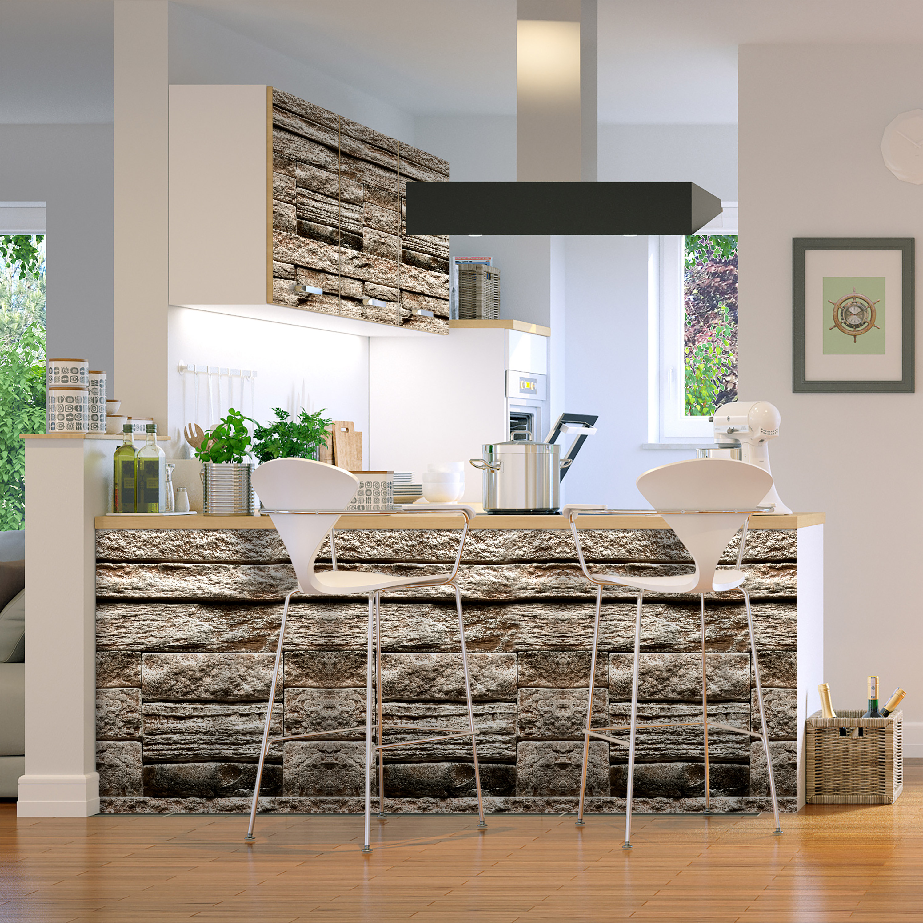 Wall Décor 3D Flowers And Warmth CA398 Ceiling Wallpaper Removable Self